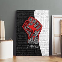 Personalized Civil Rights Movement Justice Fist Canvas Wall Art - Wonder Print Shop