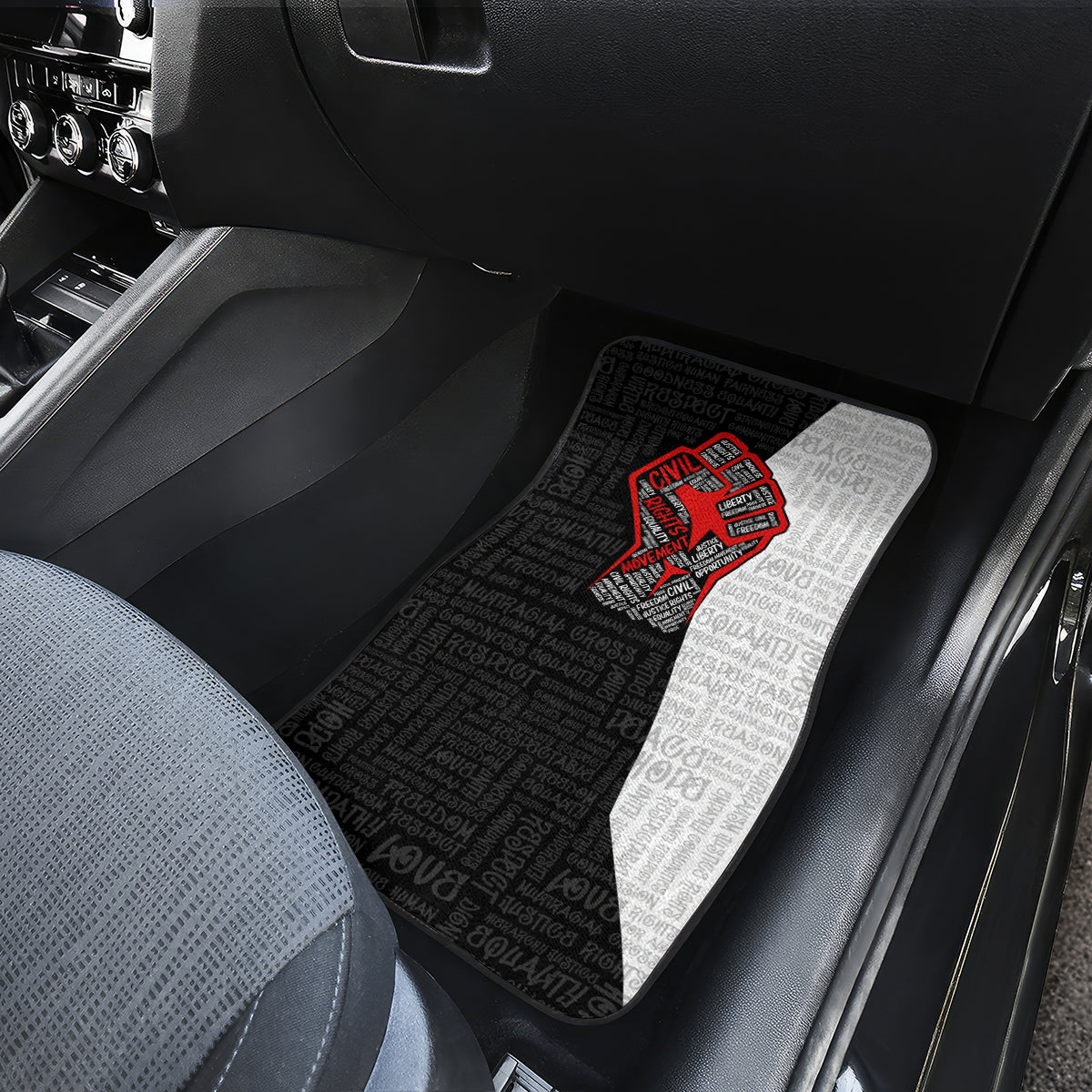 Personalized Civil Rights Movement Justice Fist Car Mats - Wonder Print Shop