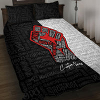 Personalized Civil Rights Movement Justice Fist Quilt Bed Set - Wonder Print Shop
