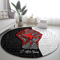 Personalized Civil Rights Movement Justice Fist Round Carpet
