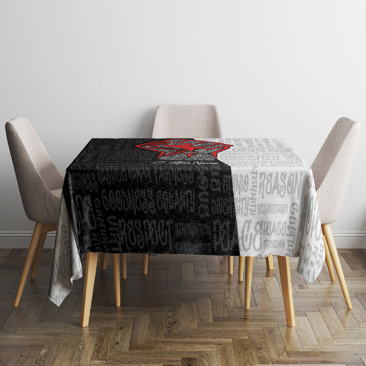 Personalized Civil Rights Movement Justice Fist Tablecloth - Wonder Print Shop