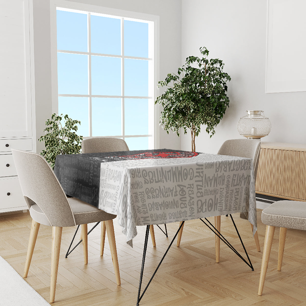 Personalized Civil Rights Movement Justice Fist Tablecloth - Wonder Print Shop