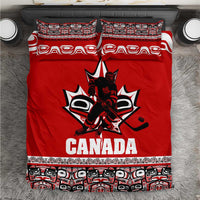 Haida Hockey Canada Bedding Set Maple Leaf