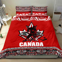Haida Hockey Canada Bedding Set Maple Leaf