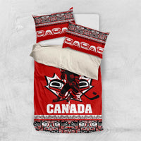 Haida Hockey Canada Bedding Set Maple Leaf