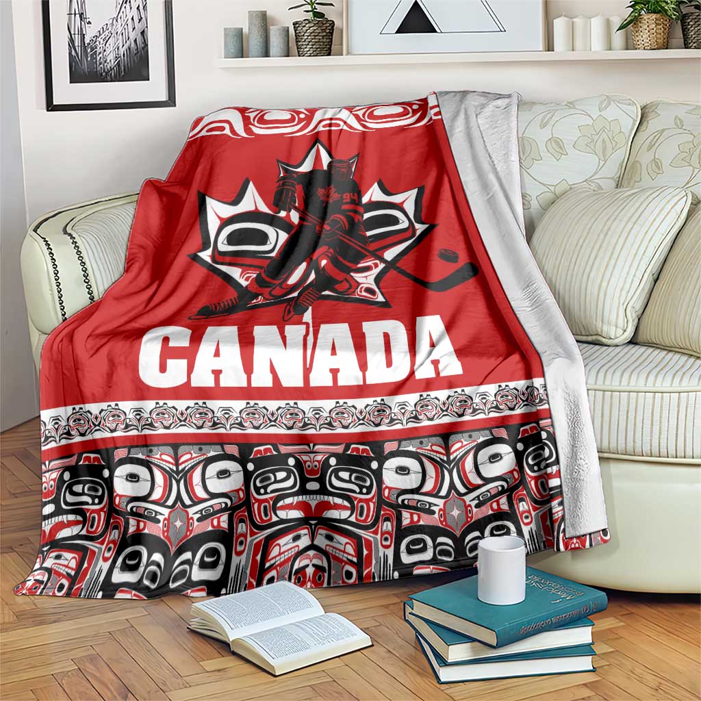 Haida Hockey Canada Blanket Maple Leaf