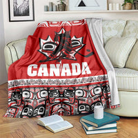Haida Hockey Canada Blanket Maple Leaf