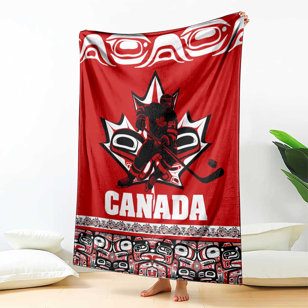 Haida Hockey Canada Blanket Maple Leaf