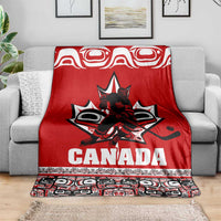Haida Hockey Canada Blanket Maple Leaf