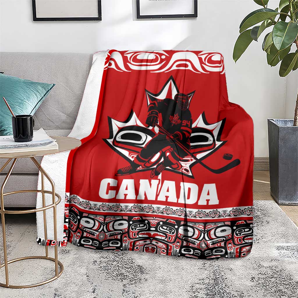 Haida Hockey Canada Blanket Maple Leaf