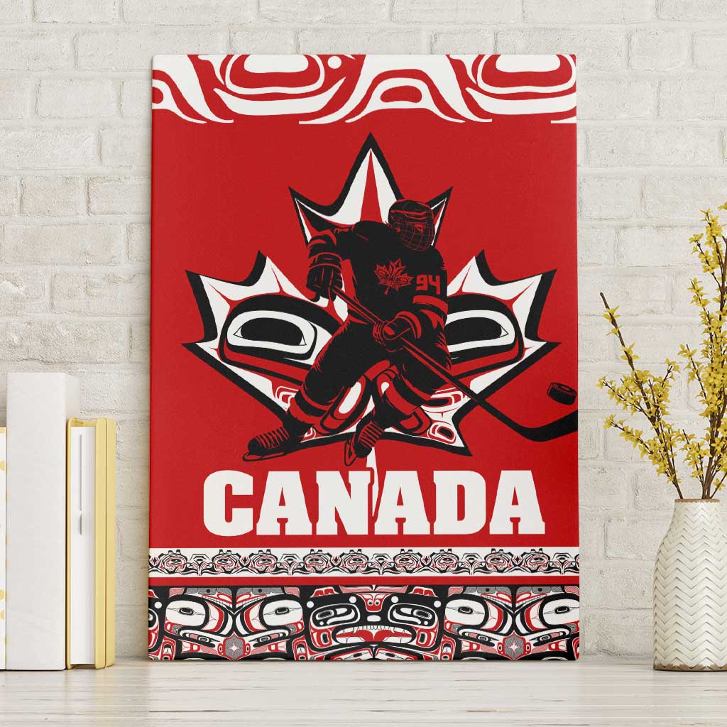 Haida Hockey Canada Canvas Wall Art Maple Leaf