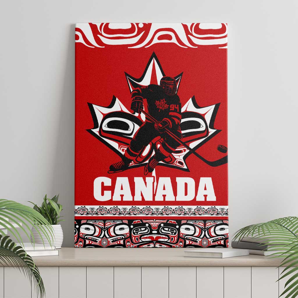 Haida Hockey Canada Canvas Wall Art Maple Leaf