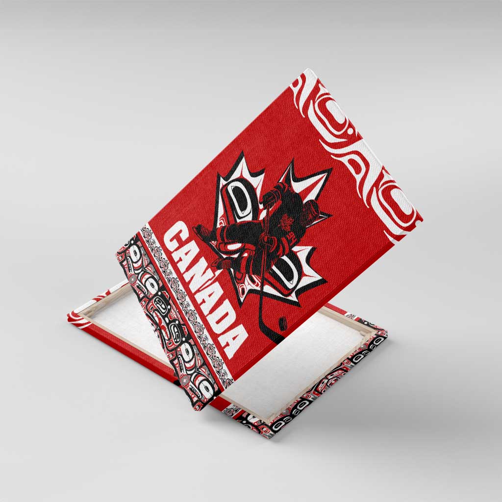 Haida Hockey Canada Canvas Wall Art Maple Leaf