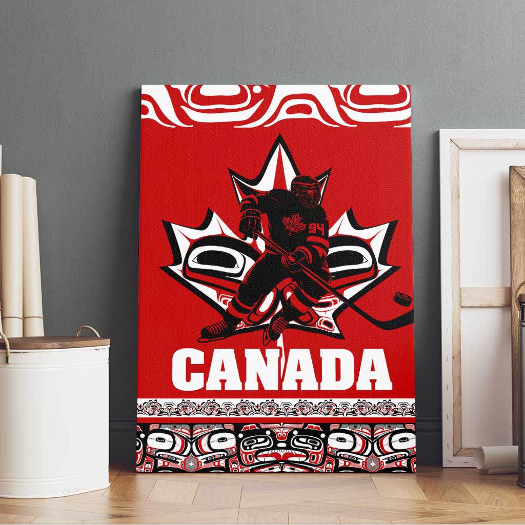Haida Hockey Canada Canvas Wall Art Maple Leaf