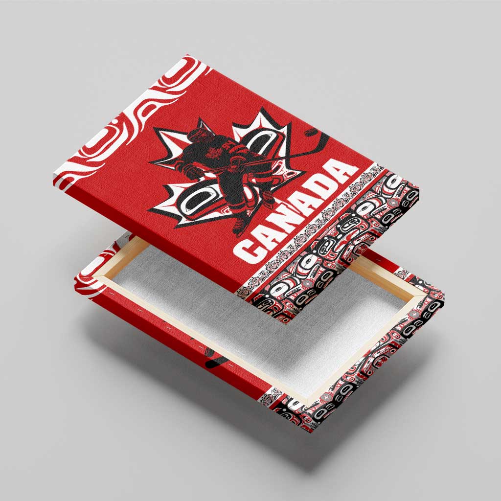 Haida Hockey Canada Canvas Wall Art Maple Leaf