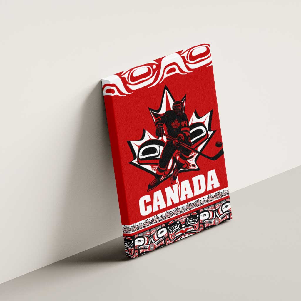 Haida Hockey Canada Canvas Wall Art Maple Leaf