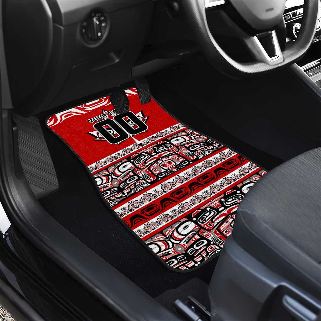 Haida Hockey Canada Car Mats Maple Leaf