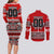 Haida Hockey Canada Couples Matching Long Sleeve Bodycon Dress and Long Sleeve Button Shirt Maple Leaf