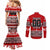 Haida Hockey Canada Couples Matching Mermaid Dress and Long Sleeve Button Shirt Maple Leaf