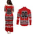 Haida Hockey Canada Couples Matching Puletasi and Long Sleeve Button Shirt Maple Leaf