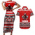 Haida Hockey Canada Couples Matching Short Sleeve Bodycon Dress and Hawaiian Shirt Maple Leaf