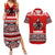 Haida Hockey Canada Couples Matching Summer Maxi Dress and Hawaiian Shirt Maple Leaf