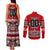 Haida Hockey Canada Couples Matching Tank Maxi Dress and Long Sleeve Button Shirt Maple Leaf