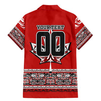 Haida Hockey Canada Family Matching Mermaid Dress and Hawaiian Shirt Maple Leaf