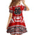 Haida Hockey Canada Family Matching Off Shoulder Short Dress and Hawaiian Shirt Maple Leaf