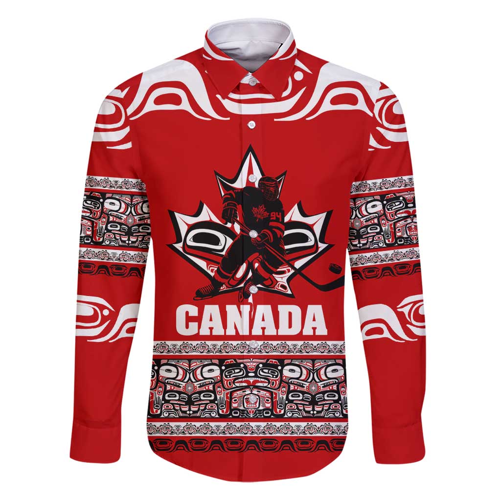 Haida Hockey Canada Family Matching Puletasi and Hawaiian Shirt Maple Leaf