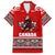 Haida Hockey Canada Family Matching Short Sleeve Bodycon Dress and Hawaiian Shirt Maple Leaf