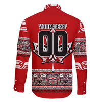 Haida Hockey Canada Family Matching Summer Maxi Dress and Hawaiian Shirt Maple Leaf