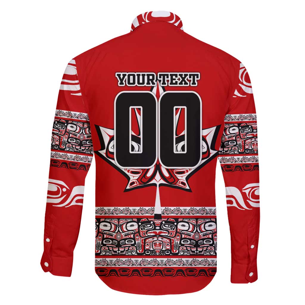 Haida Hockey Canada Family Matching Tank Maxi Dress and Hawaiian Shirt Maple Leaf