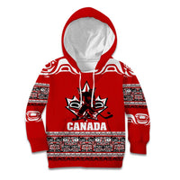 Haida Hockey Canada Kid Hoodie Maple Leaf