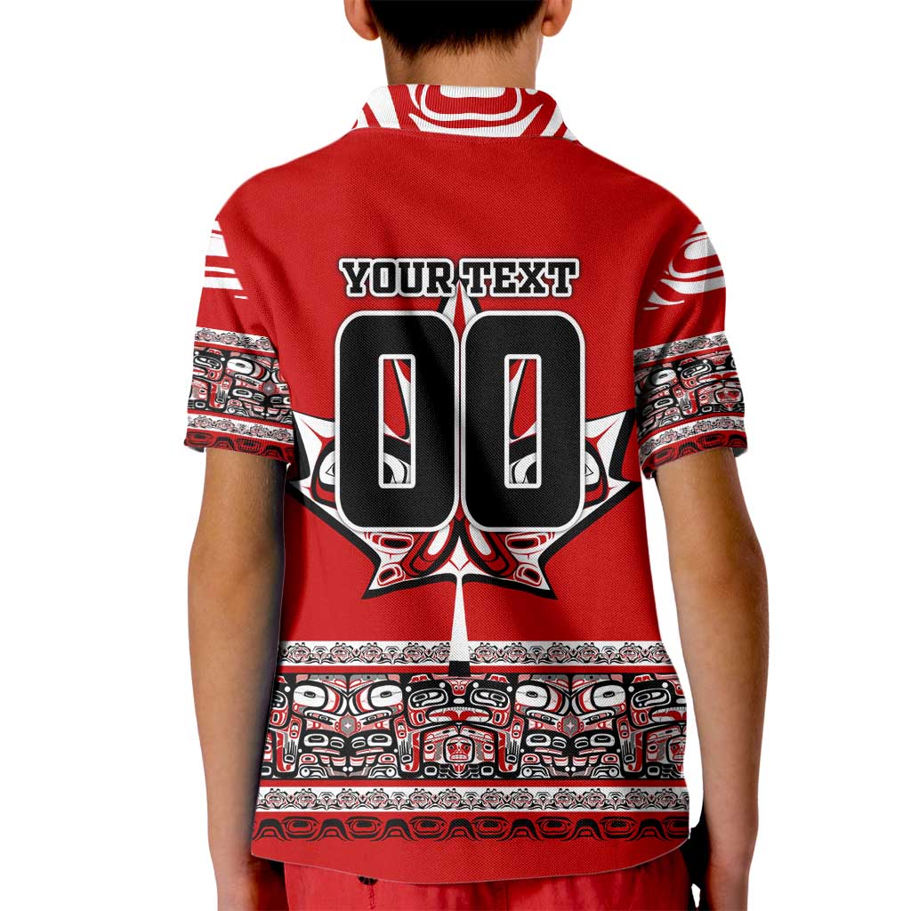 Haida Hockey Canada Kid Polo Shirt Maple Leaf