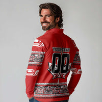 Haida Hockey Canada Long Sleeve Polo Shirt Maple Leaf