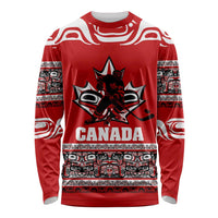 Haida Hockey Canada Long Sleeve Shirt Maple Leaf