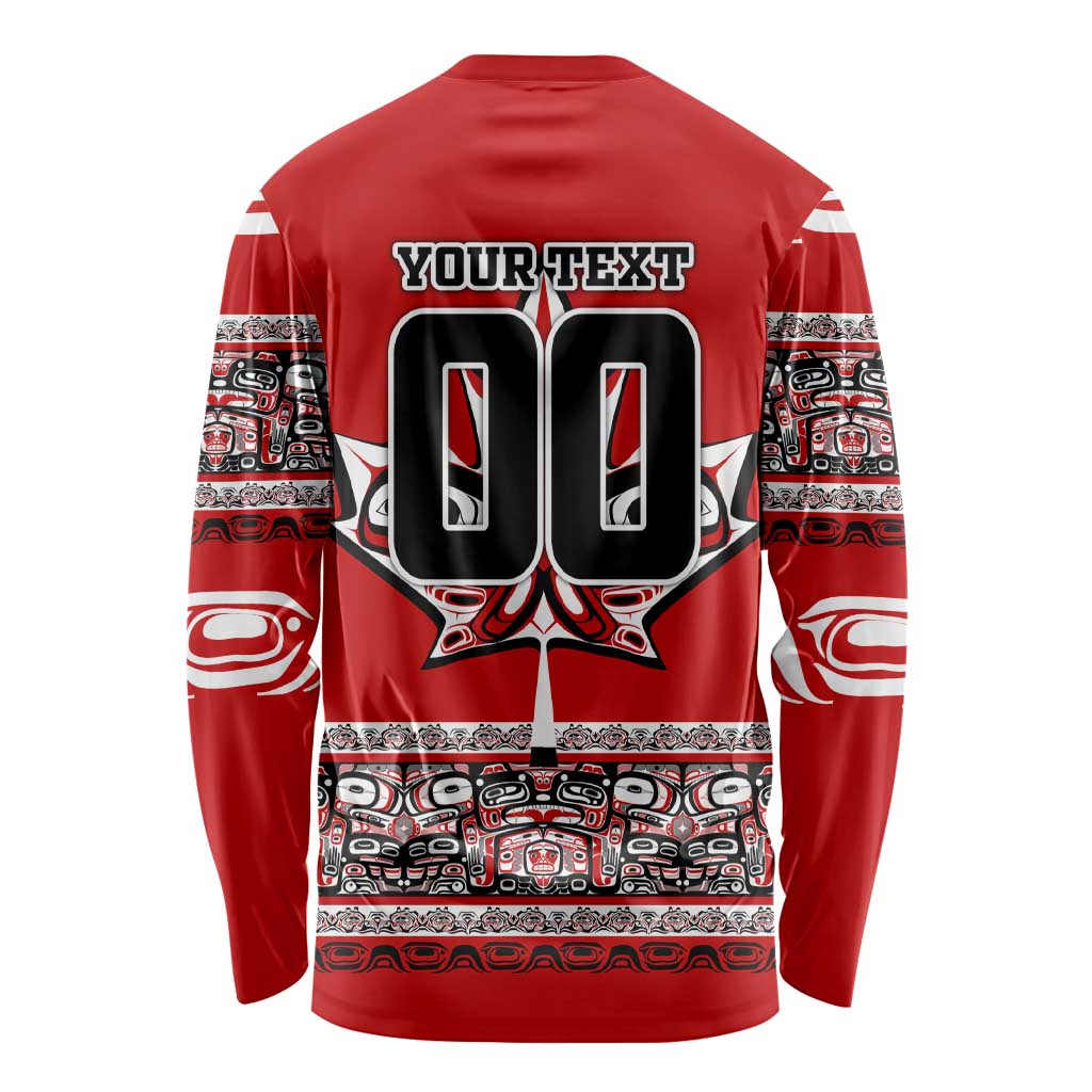 Haida Hockey Canada Long Sleeve Shirt Maple Leaf