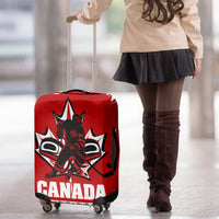 Haida Hockey Canada Luggage Cover Maple Leaf