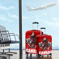 Haida Hockey Canada Luggage Cover Maple Leaf