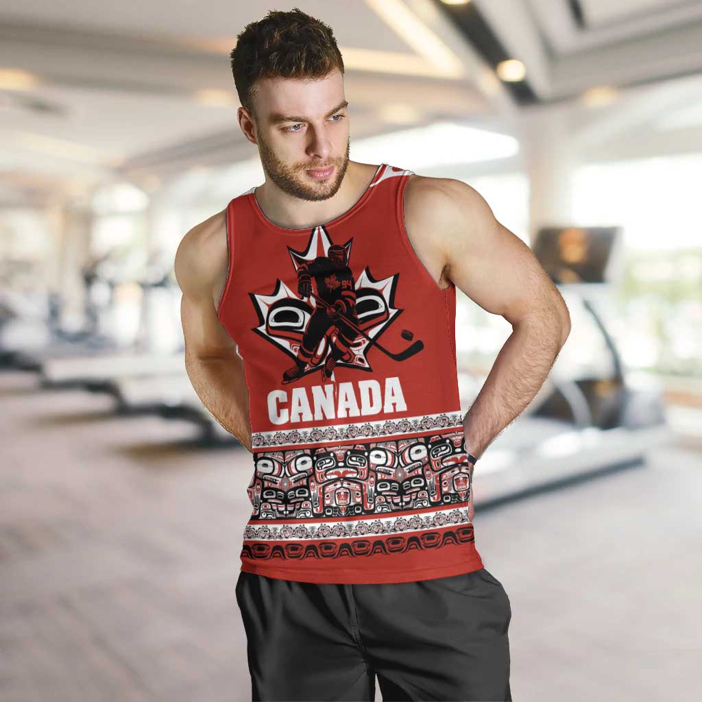 Haida Hockey Canada Men Tank Top Maple Leaf