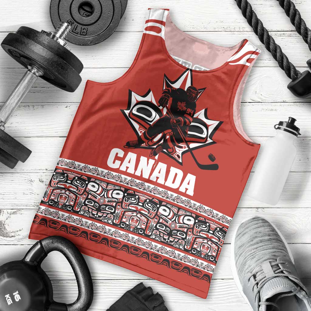Haida Hockey Canada Men Tank Top Maple Leaf