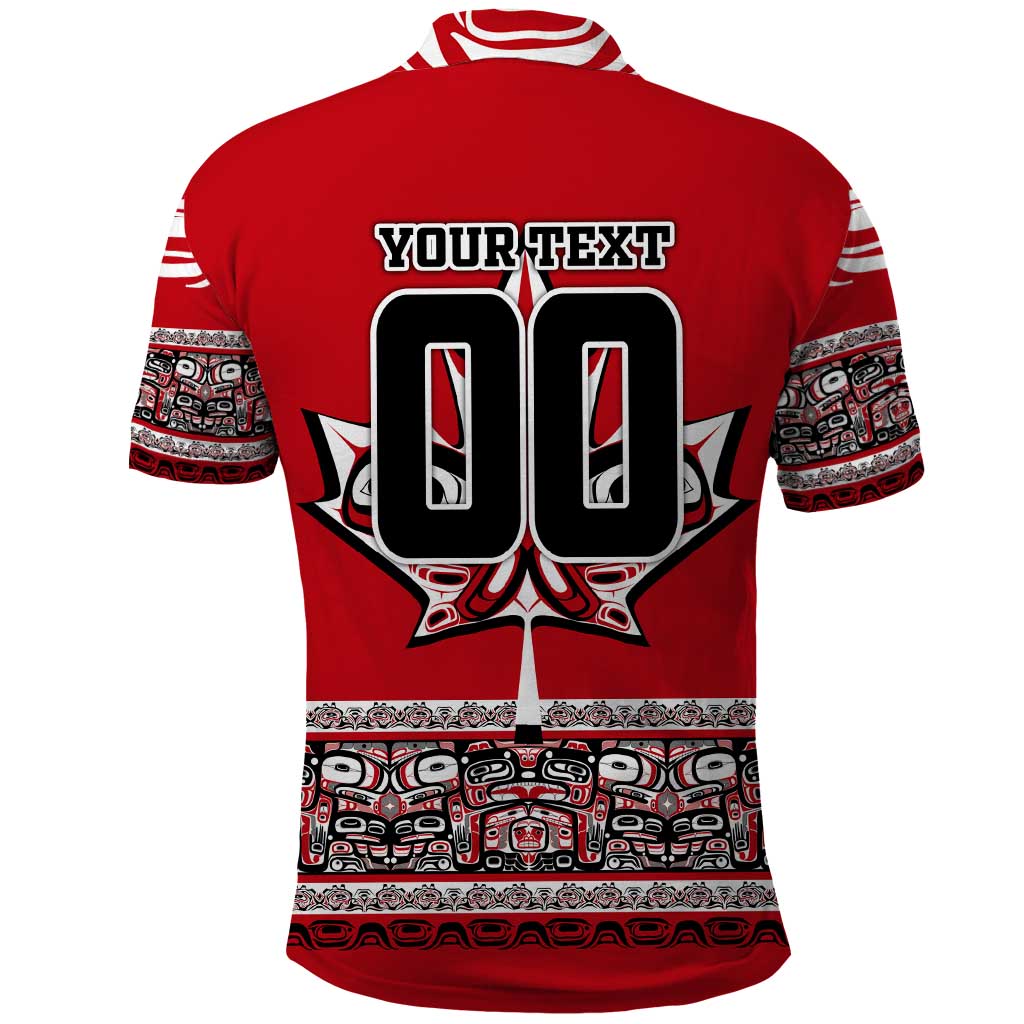 Haida Hockey Canada Polo Shirt Maple Leaf