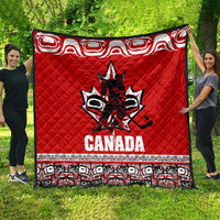Haida Hockey Canada Quilt Maple Leaf