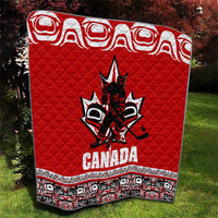 Haida Hockey Canada Quilt Maple Leaf