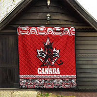 Haida Hockey Canada Quilt Maple Leaf