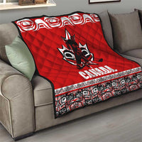 Haida Hockey Canada Quilt Maple Leaf