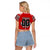 Haida Hockey Canada Raglan Cropped T Shirt Maple Leaf