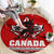 Haida Hockey Canada Round Carpet Maple Leaf