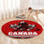 Haida Hockey Canada Round Carpet Maple Leaf